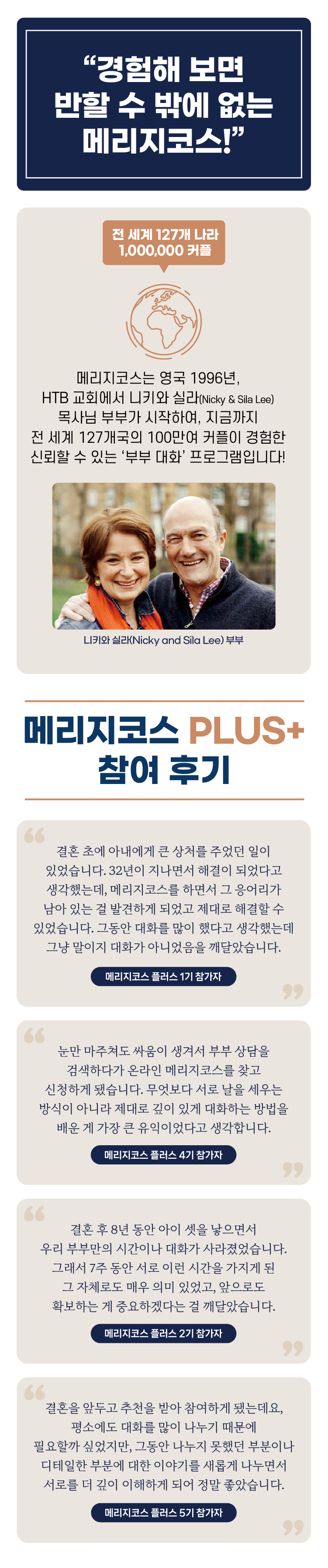 전 세계 127개 나라 100만 커플이 경험한 메리지코스 소개와 참여 후기